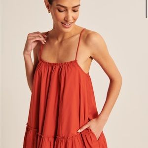 Ruffle Trapeze Mini Dress Abercrombie NWT Sz SM